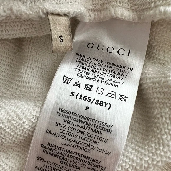 GUCCI 🍇 Hoodie Graphic Jacket Black Off White Zip Up Sweatshirt Logo S Small - Picture 10 of 15